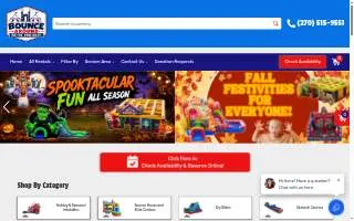 Bounce Around Etown Inflatable Rentals website