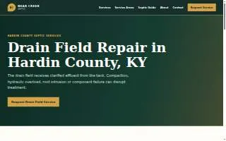 Hardin County Septic Services website