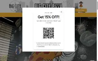 Big City Pizza Richmond website
