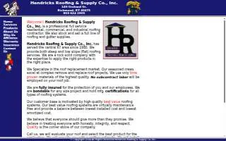 Hendricks Roofing Co website