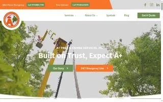 A+ Tree Care website