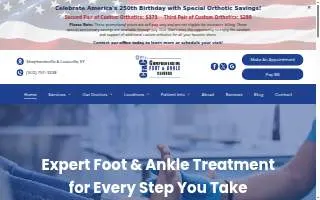 Comprehensive Foot & Ankle Centers website