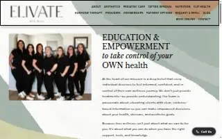 Elivate Wellness website