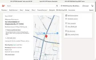 Walgreens Pharmacy of Shepherdsville website