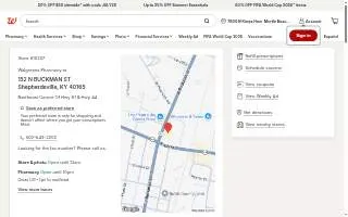Walgreens of Shepherdsville website