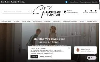 Cumberland Furniture Outlet website