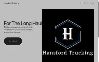 Hansford Trucking website