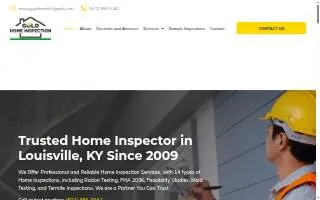Gold Home Inspection LLC website