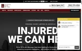 Louisville Injury Law Firm website
