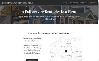 Ricketts Law Offices, PLLC website
