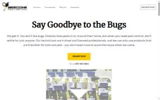 Bee Gone Pest Control website