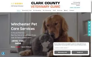 Clark County Veterinary Clinic website