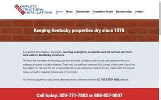 Complete Structural Installations website