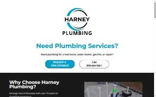 Harney Plumbing website