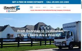 Saunier Moving & Storage website