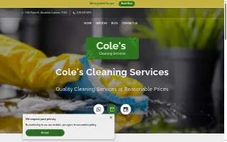 Cole's Cleaning Services of Alexandria website