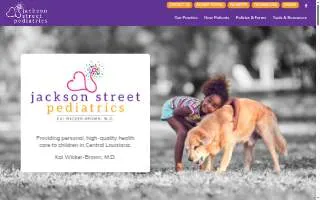 Jackson Street Pediatrics website