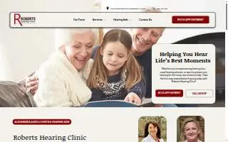 Roberts Hearing Clinic of Alexandria website