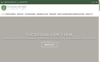 Vicknair Law Firm, LLC website