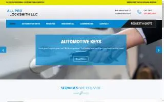 All Pro Locksmith of Baker website