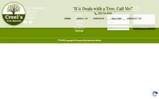 Creel's Tree Service website