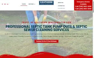 Southern Wastewater Louisiana of Baker website