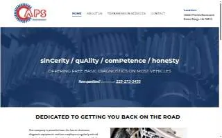 CAPS Transmission website