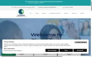 Clear Minds Behavioral Health website
