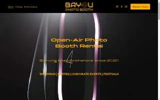 Bayou Photo Booth LA website