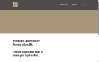 Attorney at Law, Gordon Mosley website