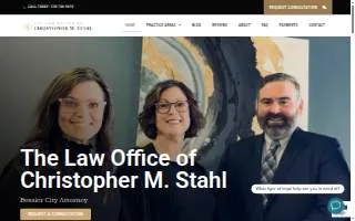 The Law Office of Chris Stahl website