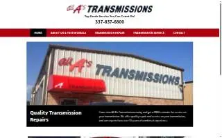 All A's Transmissions of Broussard website