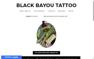 Black Bayou Tattoo website