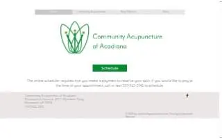 Community Acupuncture of Acadiana website