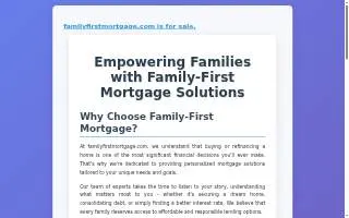 Family First Mortgage of Broussard website