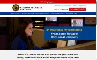 Custom Security Systems, Inc. of Central website