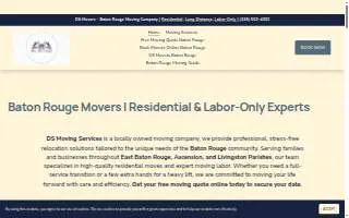 DS Moving Services of Central website