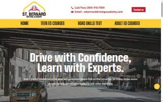 St. Bernard Driving Academy website