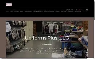 Uniforms Plus, LLC website