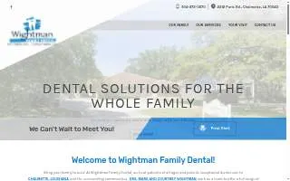 Wightman Family Dental website