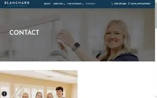 Blanchard Orthodontics website