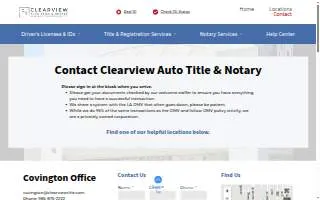 Clearview Auto Title & Notary website