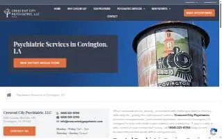 Crescent City Psychiatric, LLC of Covington website