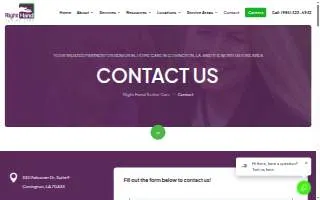 Right Hand Senior Care website