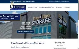 River Chase Self Storage website