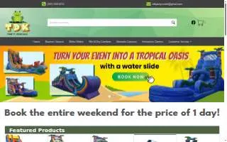 TDK Party Rentals website