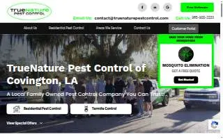 TrueNature Pest Control website