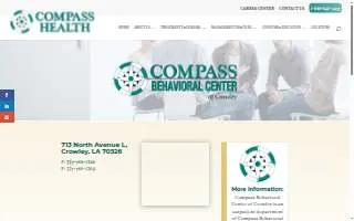 Compass Behavioral Center of Crowley website