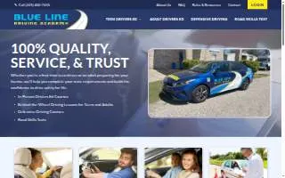 Blue Line Driving Academy website