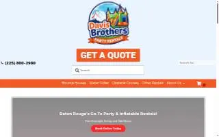Davis Brothers Party Rentals website